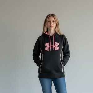🧡🧡Under Armour Black and Pink Camo hoodie